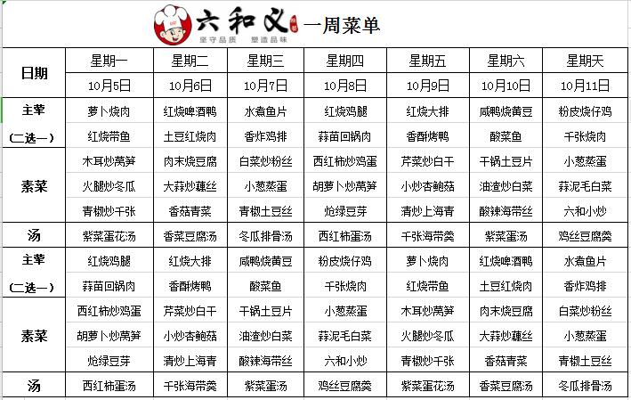 东莞员工餐菜单周一至周日，美味营养就在摩登7快餐